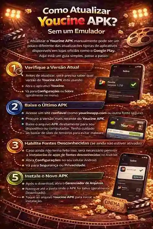 Baixar Youcine – O APK para assistir filmes e séries online 9 Como Atualizar o Youcine APK