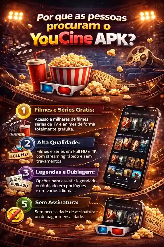 Baixar Youcine – O APK para assistir filmes e séries online 5 Por que as pessoas procuram o Youcine APK