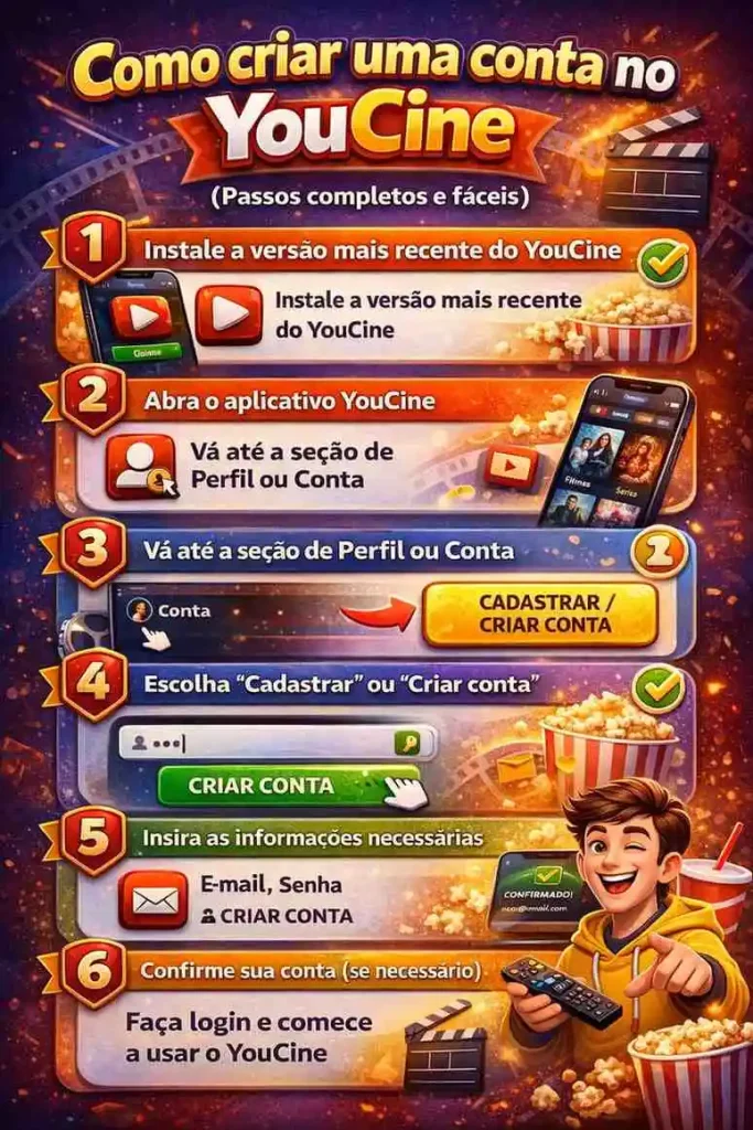 Como Criar Conta no YouCine Rápido e Fácil – Guia 2026